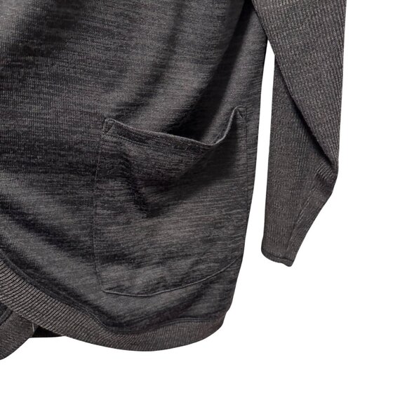 90 Degree by Reflex Gray Open-Front Cardigan Sweater With Pockets Sz 2X - Picture 4 of 12